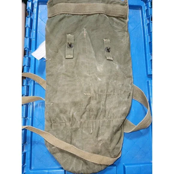 Original & Rare WW2 U.S. Army Snout Invasion Gas Mask Canvas Carrier w/Straps